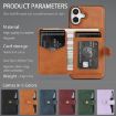 iPhone 17 Kalebol Magnetic Card Bag MagSafe Leather Case Brown - 8