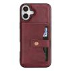 iPhone 17 Kalebol Red Leather MagSafe Case with Card Bag & Ring - 2