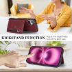 iPhone 17 Kalebol Red Leather MagSafe Case with Card Bag & Ring - 5