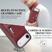 iPhone 17 Air Kalebol Magnetic Card Bag MagSafe Leather Case Red - 6
