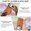 iPhone 17 Pro Max Kalebol Slim MagSafe Leather Case with Card Bag (Brown) - 7