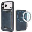 iPhone 17 Pro Max Kalebol Slim MagSafe Leather Case with Card Bag (Blue) - 1