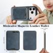 iPhone 17 Pro Max Kalebol Slim MagSafe Leather Case with Card Bag (Blue) - 3