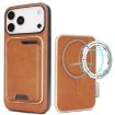 iPhone 17 Pro Kalebol Slim MagSafe Leather Card Case (Brown) - 1