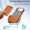 iPhone 17 Pro Kalebol Slim MagSafe Leather Card Case (Brown) - 4