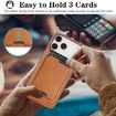 iPhone 17 Pro Kalebol Slim MagSafe Leather Card Case (Brown) - 5