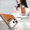 iPhone 17 Pro Kalebol Slim MagSafe Leather Card Case (Brown) - 6