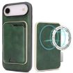 iPhone 17 Air Kalebol Slim MagSafe Leather Case with Card Bag - Green - 1