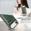 iPhone 17 Air Kalebol Slim MagSafe Leather Case with Card Bag - Green - 6