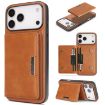 iPhone 17 Pro Kalebol MagSafe Leather Card Bag Case - Brown - 1
