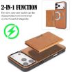 iPhone 17 Pro Kalebol MagSafe Leather Card Bag Case - Brown - 3