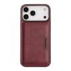 iPhone 17 Pro Red Leather MagSafe Card Bag Case - Kalebol Two-Fold - 2