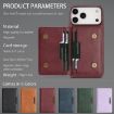 iPhone 17 Pro Red Leather MagSafe Card Bag Case - Kalebol Two-Fold - 8