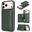 iPhone 17 Pro Kalebol MagSafe Leather Card Bag Case - Green - 1