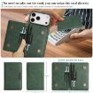 iPhone 17 Pro Kalebol MagSafe Leather Card Bag Case - Green - 4
