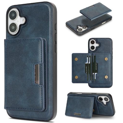iPhone 17 Kalebol MagSafe Leather Card Case - Blue - 1