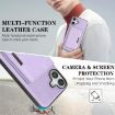 iPhone 17 Kalebol MagSafe Magnetic Leather Card Case - Purple - 6