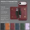 iPhone 17 Air Kalebol MagSafe Leather Card Bag Case - Red - 8