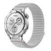18mm Gray Woven Nylon Hook & Loop Fastener Watch Band - 1