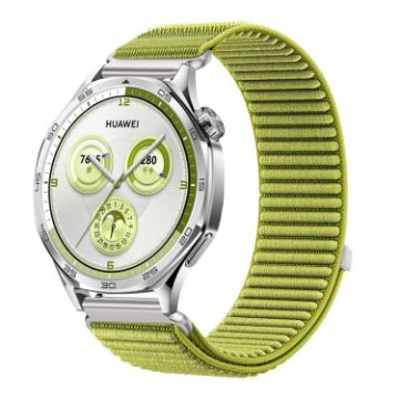 20mm Wilderness Green Woven Nylon Hook & Loop Fastener Watch Band - 1