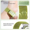 22mm Spruce Green Woven Nylon Hook & Loop Fastener Watch Band - 3