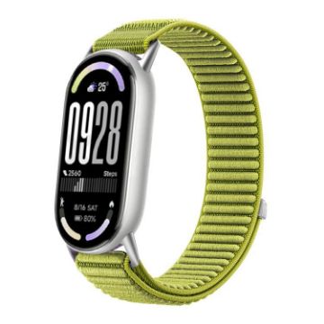 Xiaomi Smart Band 10/9/8 Nylon Hook Loop Watch Band - Wilderness Green - 1