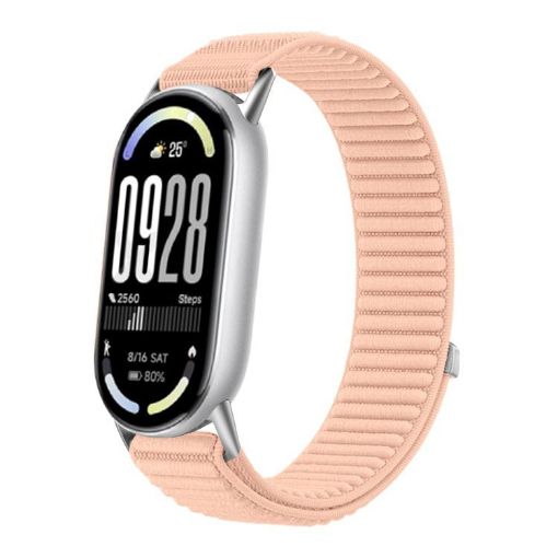 Xiaomi Smart Band 10/9/8 Woven Nylon Watch Band - Milkshake Pink - 1
