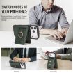 iPhone 17 Pro Max Green Leather MagSafe Card Holder Case by Kalebol - 3