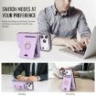 iPhone 17 Pro Max Leather MagSafe Card Holder Case - Purple - 3