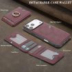 iPhone 17 Pro Red Leather MagSafe Card Holder Case by Kalebol - 9