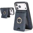 iPhone 17 Pro Kalebol MagSafe Card Holder Leather Case (Blue) - 1