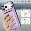 iPhone 17 Pro Purple Leather MagSafe Card Holder Case by Kalebol - 6