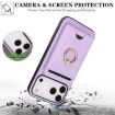 iPhone 17 Pro Purple Leather MagSafe Card Holder Case by Kalebol - 7