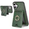 iPhone 17 Kalebol MagSafe Leather Case with Card Holder - Green - 1