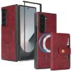 Samsung Galaxy Z Fold6 Red Leather Case with MagSafe Ring & Card Bag - 1