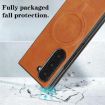 Samsung Galaxy Z Fold7 Kalebol MagSafe Leather Card Case (Brown) - 4