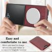 Samsung Galaxy Z Flip7 Red Leather MagSafe Ring Card Case by Kalebol - 3