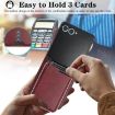 Samsung Galaxy Z Flip7 Red Leather MagSafe Ring Card Case by Kalebol - 6