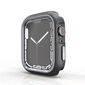 Apple Watch 44mm/45mm Gray Two-Color Half Wrap PC Protective Case - 1