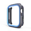 Apple Watch 44mm/45mm Blue Two-Color Half Wrap PC Protective Case - 2