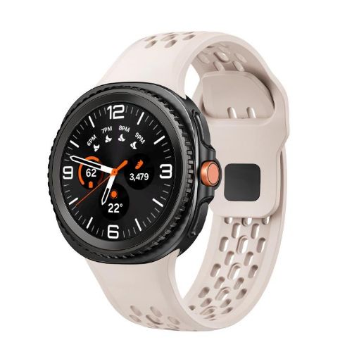 Samsung Galaxy Watch 8 40mm/44mm Black Silicone Band Starlight - 1