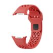 Samsung Galaxy Watch 8 40mm/44mm Black Red Silicone Band - 2