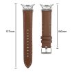 Samsung Galaxy Watch 8 Leather Band 40mm/44mm Red Silver Metal Connector - 6