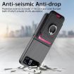 Motorola Moto Razr 40 Black Twill Fabric Card Bag Ring Magnetic Case - 4