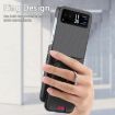 Motorola Moto Razr 40 Black Twill Fabric Card Bag Ring Magnetic Case - 5