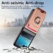 Moto Razr 40 Ultra Pink Twill Fabric Card Bag Ring Magnetic Case - 4