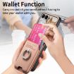 Moto Razr 50/60 Pink Twill Fabric Card Bag Ring Magnetic Case - 6