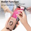 Moto Razr 50 Ultra Pink Twill Fabric Card Bag Ring Magnetic Case - 6