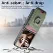 Moto Razr 60 Ultra Green Twill Fabric Card Bag Ring Magnetic Case - 4