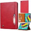 Red Leather Case for Galaxy Tab A 8.0 (2019) T290/T295 with Card Slots - 1